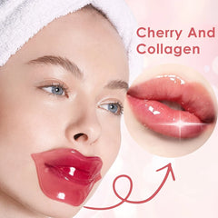 10pcs Cherry Collagen Jelly Lip Mask - Moisturizing and Brightening - Soft Texture, Comfortable Fit, Lip Care /tm