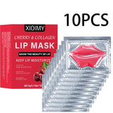 10pcs Cherry Collagen Jelly Lip Mask - Moisturizing and Brightening - Soft Texture, Comfortable Fit, Lip Care /tm