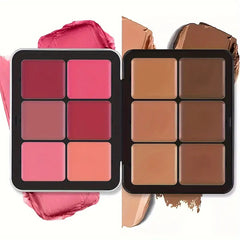 12 Colors Dark Concealer Blush Cream Iron Box Face Makeup Palette - Long-Lasting, Creamy, Buildable Formula - Portable, Travel-Friendly / tm