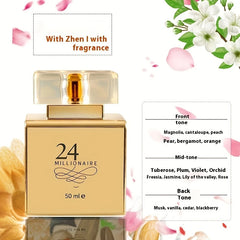 1 x 24 Millionaire Vanilla Scented Perfume for Women -, Floral Fragrance Notes, 10-20% Concentration, Ideal for Dating, Work, and Sports /tm