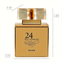 1 x 24 Millionaire Vanilla Scented Perfume for Women -, Floral Fragrance Notes, 10-20% Concentration, Ideal for Dating, Work, and Sports /tm