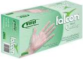 Falcon EZUK Vinyl Gloves - Clear Powder Free Medium (2 Packs x 100 Pieces)