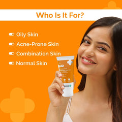 Derma Co 1% Hyaluronic Sunscreen SPF 50 Aqua Gel, PA++++, Lightweight, No white-cast for Broad Spectrum & Blue Light Protection for Oily, Dry, Acne-prone Skin - 80g