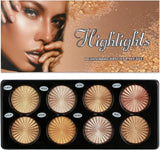 8-Color Highlighter Powder Palette Versatile Makeup Kit for Facial Bronzing and Illumination Long-Lasting Brilliance and Skin-Bright /amz