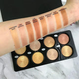 8-Color Highlighter Powder Palette Versatile Makeup Kit for Facial Bronzing and Illumination Long-Lasting Brilliance and Skin-Bright /amz