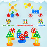 Montessori Toys for 1 to 3-Year-Old Boys Girls Toddlers, Wooden Sorting & Stacking Toys for Toddlers and Kids Preschool, Educational Toys AMZ