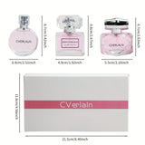 3pcs/set CVerlain Miss Eau de Toilette for Women, Fresh Fragrance, Fruit Notes, Liquid Perfume with 1-2% Essence Concentration, Alcohol-Based, Formaldehyde /tm