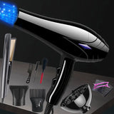 Professional Women's Hair Dryer and Straightener Set, 220V, European Plug, Including Comb and Brush Accessories, Fast Heating, Brush Motor
