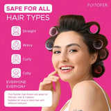 18pcs Heatless Hair Curler Set with Clips - Self-Adhesive, No-Heat Curls for All Hair Lengths - DIY Styling Tools for Women
