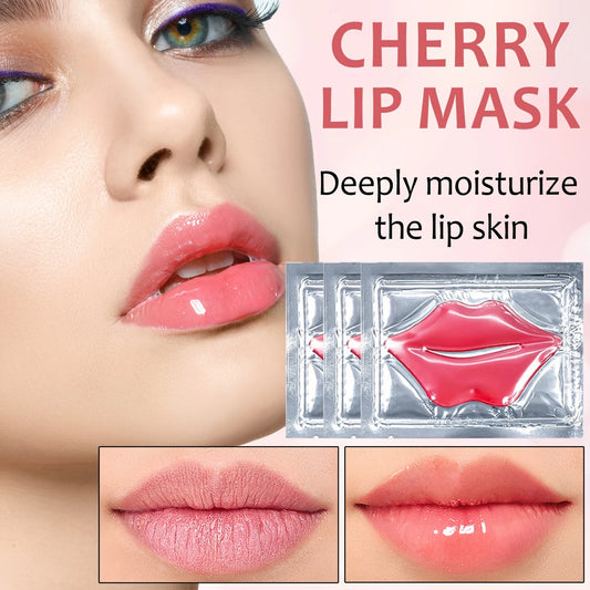 10pcs Cherry Collagen Jelly Lip Mask - Moisturizing and Brightening - Soft Texture, Comfortable Fit, Lip Care /tm