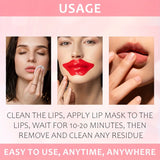 10pcs Cherry Collagen Jelly Lip Mask - Moisturizing and Brightening - Soft Texture, Comfortable Fit, Lip Care /tm