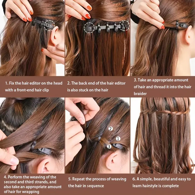 1/3/5pcs Effortless Hair Styling With Hair Twist Styling Bun Maker Braider Roller Hook For Women