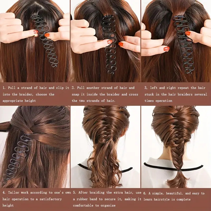 1/3/5pcs Effortless Hair Styling With Hair Twist Styling Bun Maker Braider Roller Hook For Women