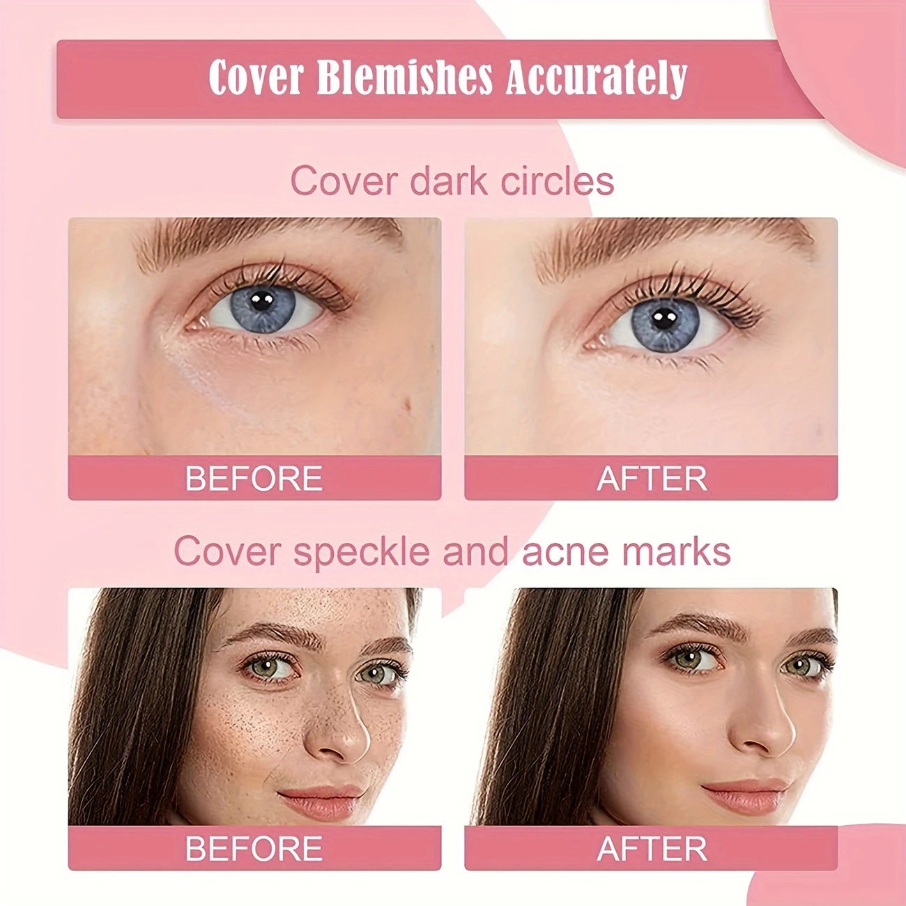 12 Colors Dark Concealer Blush Cream Iron Box Face Makeup Palette - Long-Lasting, Creamy, Buildable Formula - Portable, Travel-Friendly  / tm
