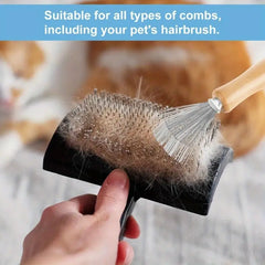 Stainless Steel Bristle Hair Brush with Wooden Handle - Fine Detangling Comb for All Hair Types, Ideal for Home & Salon Use