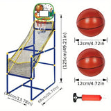 Adjustable Height Portable Basketball Hoop with Pump & Ball - Heavy-Duty Plastic Indoor/Outdoor Backyard Goal, Space-Saving Design & s, Sturdy A-Frame Netted Basket (No, Compatible with Mini Hoops) - Ideal Gift
