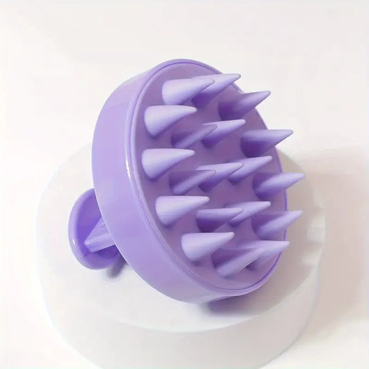 Solid Color Silicone Hair Washing Brush Anti-Dandruff Shampoo Brush Hair Cleansing Brush Scalp Massage Brush Suitable For All Hair Type