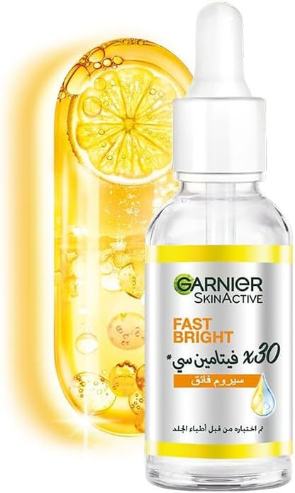 Garnier Fast Bright SkinActive Vitamin C + Niacinamide Anti-Dark Spot 30x Booster Serum 30ML