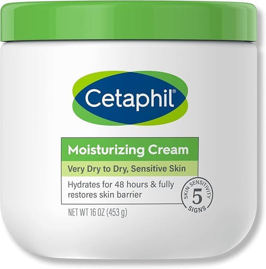 Cetaphil Moisturizing Cream, Face & Body Moisturizer for Men & Women, Dry to Very Dry and Sensitive Skin