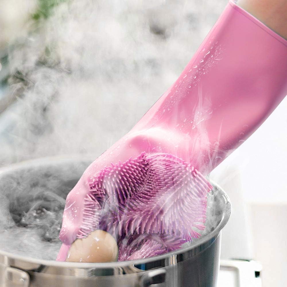 Reusable Silicone Dishwashing Gloves