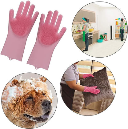 Reusable Silicone Dishwashing Gloves