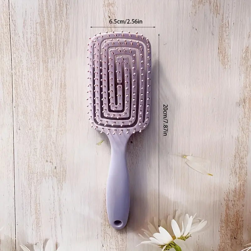 1pcs Hollow Out Hair Comb Anti Static Detangling Hair Comb Fluffy Hair Styling Comb For All Hair Types