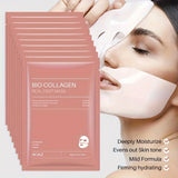 4pcs Bio-Collagen Real Deep Mask Pack Hydrating & Firming Facial Sheet Masks with Collag /tmen, Hyaluronic Acid & Nicotinamide Moisturizing & Invigorating for All Skin Types