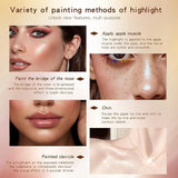 8-Color Highlighter Powder Palette Versatile Makeup Kit for Facial Bronzing and Illumination Long-Lasting Brilliance and Skin-Bright /amz