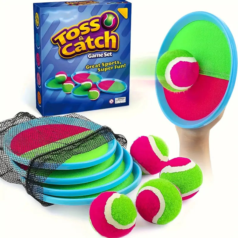 2 Paddles & 1 Ball Goo ball Kids Toys | Outdoor Games, Beach Toys, Toss and Ball Set | Perfect Beach Games Sets Playground Sets for Backyards Easter Gifts for Kids/Adults/Family