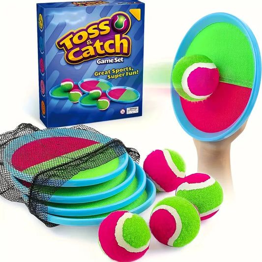 2 Paddles & 1 Ball Goo ball Kids Toys | Outdoor Games, Beach Toys, Toss and Ball Set | Perfect Beach Games Sets Playground Sets for Backyards Easter Gifts for Kids/Adults/Family