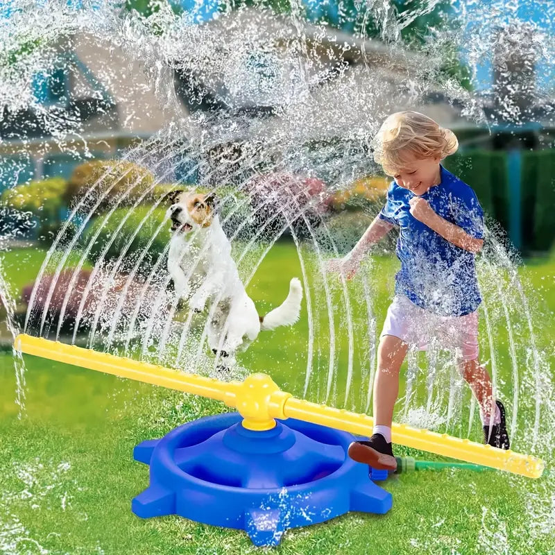 1pc/2-in-1 Kids' Rotating Water Sprinkler Toy, Summer Water Play for Children, Garden Fun, Parent-Child Interaction, Durable ABS Material, Ideal for Ages 3+, Keeps Gardens/Lawns Wet – Creative Gift for Halloween, Christmas, Easter,