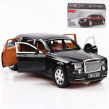 AMERTEER Alloy Car Model 1:24 Car Model For Rolls-Royce Phantom Car Model Boy Toy Diecast Toy Cars With Sound & Light & 6 Open Doors For Kids Boy Girl / AMZ