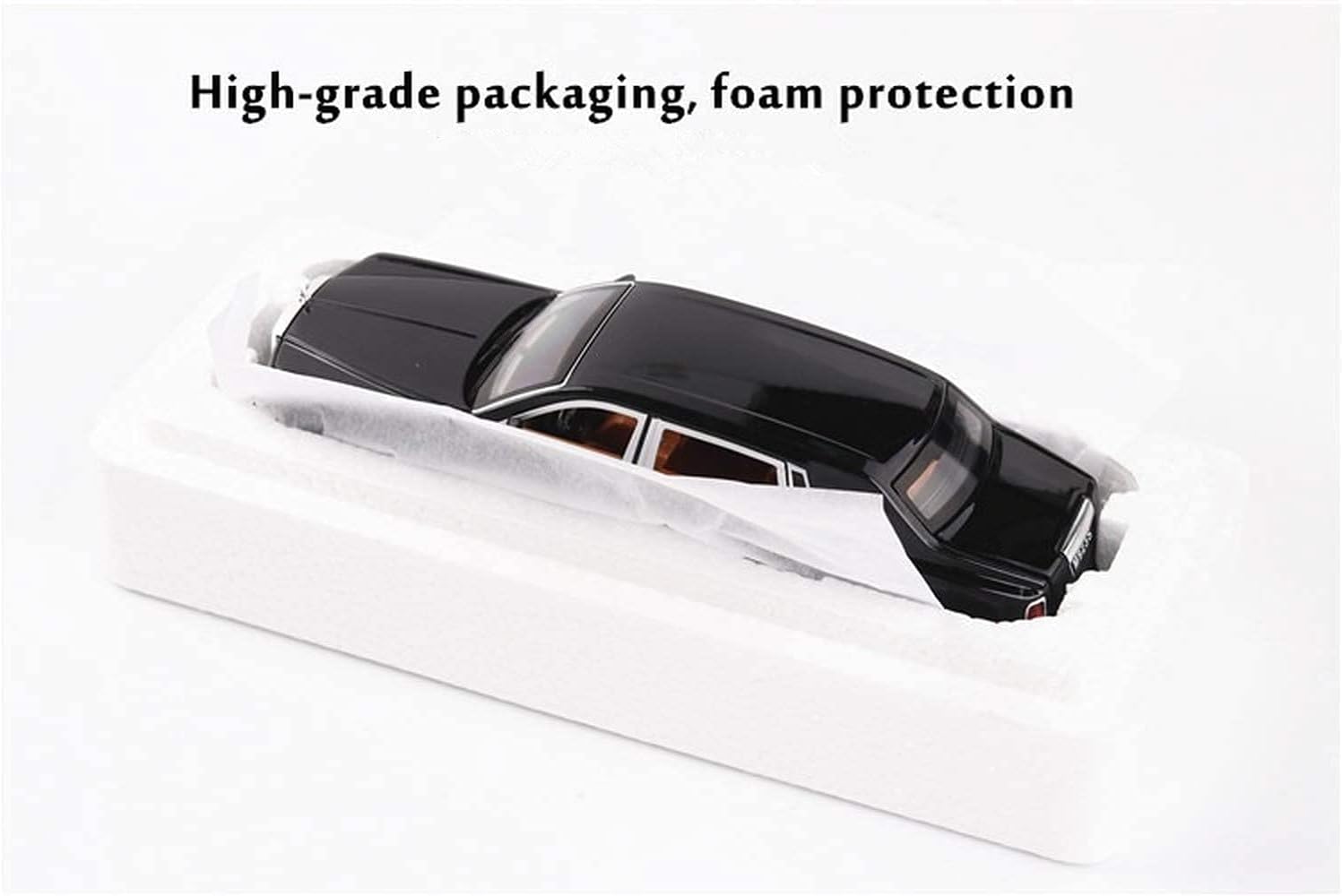 AMERTEER Alloy Car Model 1:24 Car Model For Rolls-Royce Phantom Car Model Boy Toy Diecast Toy Cars With Sound & Light & 6 Open Doors For Kids Boy Girl / AMZ