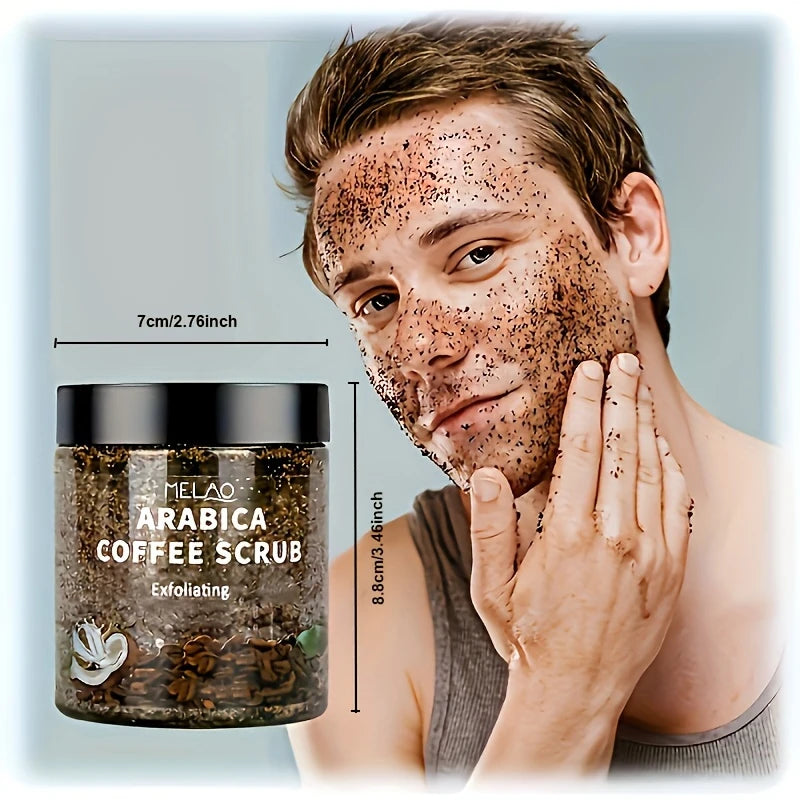 Arabica Coffee Exfoliating Scrub - Moisturizing & Alcohol-Free for All Skin Types, Vitamin E Enriched, Perfect for Body, Face, Hands & Feet / tm