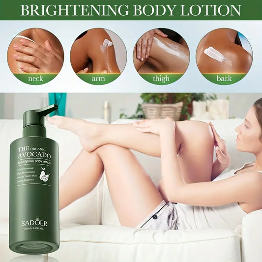 Avocado Hydrating Body Lotion, 250ml - Deep Moisture for Dry Skin, Smooth & Firm Delicate Skin, Fast-Absorbing, Non-Greasy Formula with Niacinamide, for Winter, Autumn /tm