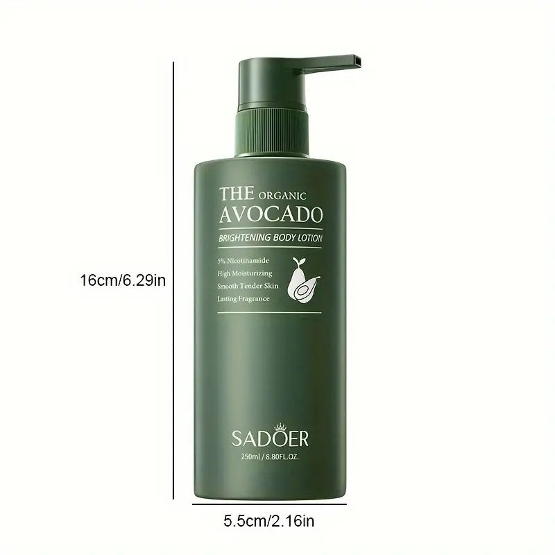 Avocado Hydrating Body Lotion, 250ml - Deep Moisture for Dry Skin, Smooth & Firm Delicate Skin, Fast-Absorbing, Non-Greasy Formula with Niacinamide, for Winter, Autumn /tm