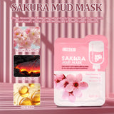 Deep Moisturizing] Sakura Mud Mask - 12pcs, 5g, Deep Cleansing, Moisturizing, Oil Control /tm