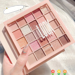 Kapene 25-Color Eyeshadow Palette - Matte & Shimmer Shades in Brown, Rose Red & More, High Pigment, Waterproof & Sweatproof, Ideal for Daily Makeup Looks, Makeup Palette / tm