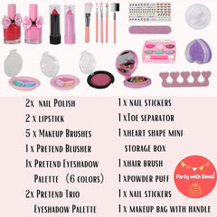 Kids Makeup Kit for Girl Real Washable Makeup Kit for Little Girls over 8 Year Old Girls Makeup Set with Cute Princess Cosmetic Purse Girls Pretend Play Toy Toys for Little Girls (Mermaid Box) / amz