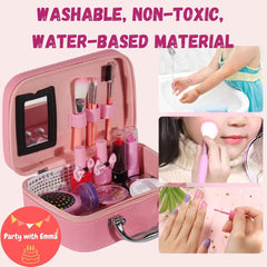 Kids Makeup Kit for Girl Real Washable Makeup Kit for Little Girls over 8 Year Old Girls Makeup Set with Cute Princess Cosmetic Purse Girls Pretend Play Toy Toys for Little Girls (Mermaid Box) / amz