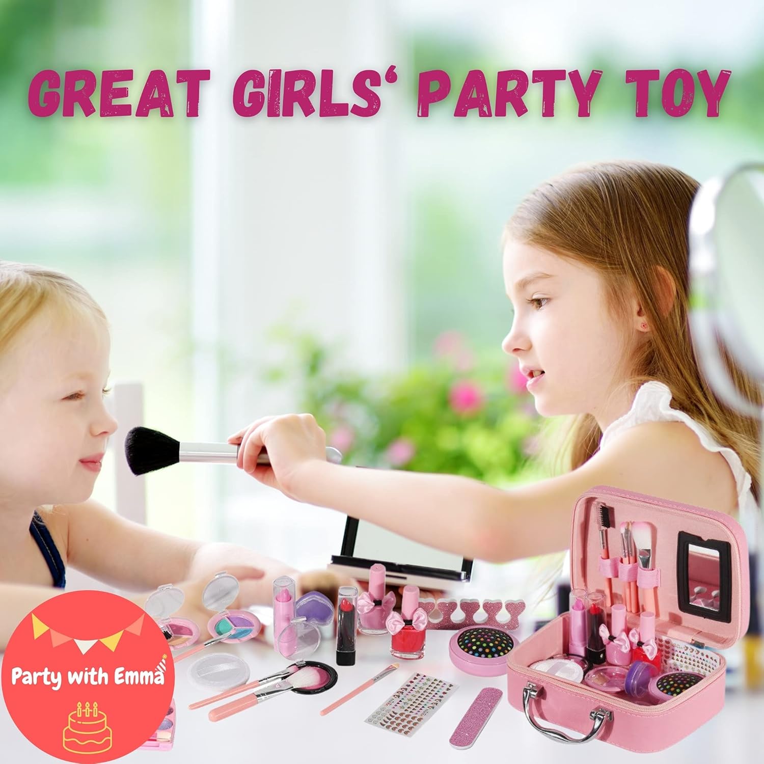 Kids Makeup Kit for Girl Real Washable Makeup Kit for Little Girls over 8 Year Old Girls Makeup Set with Cute Princess Cosmetic Purse Girls Pretend Play Toy Toys for Little Girls (Mermaid Box) / amz