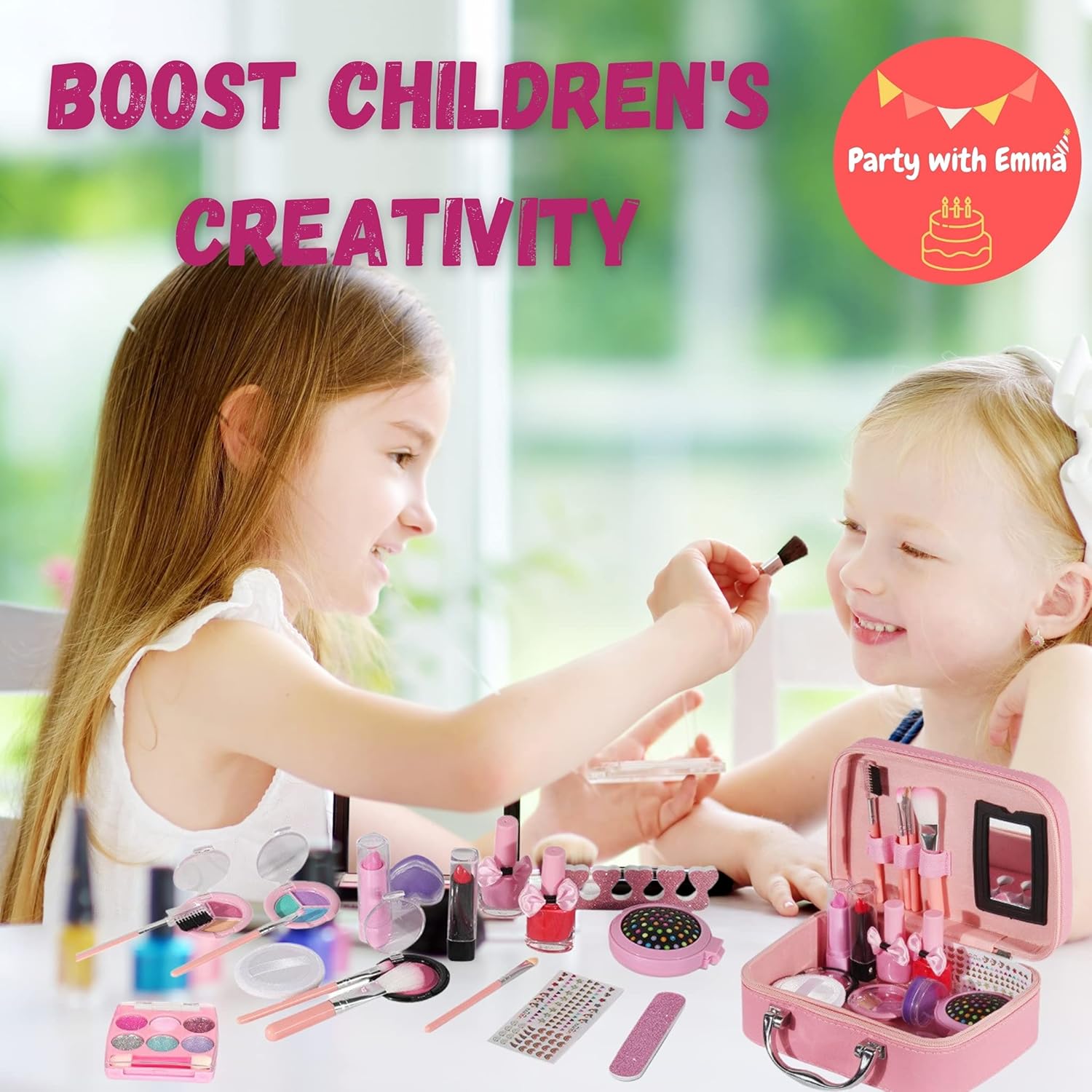 Kids Makeup Kit for Girl Real Washable Makeup Kit for Little Girls over 8 Year Old Girls Makeup Set with Cute Princess Cosmetic Purse Girls Pretend Play Toy Toys for Little Girls (Mermaid Box) / amz
