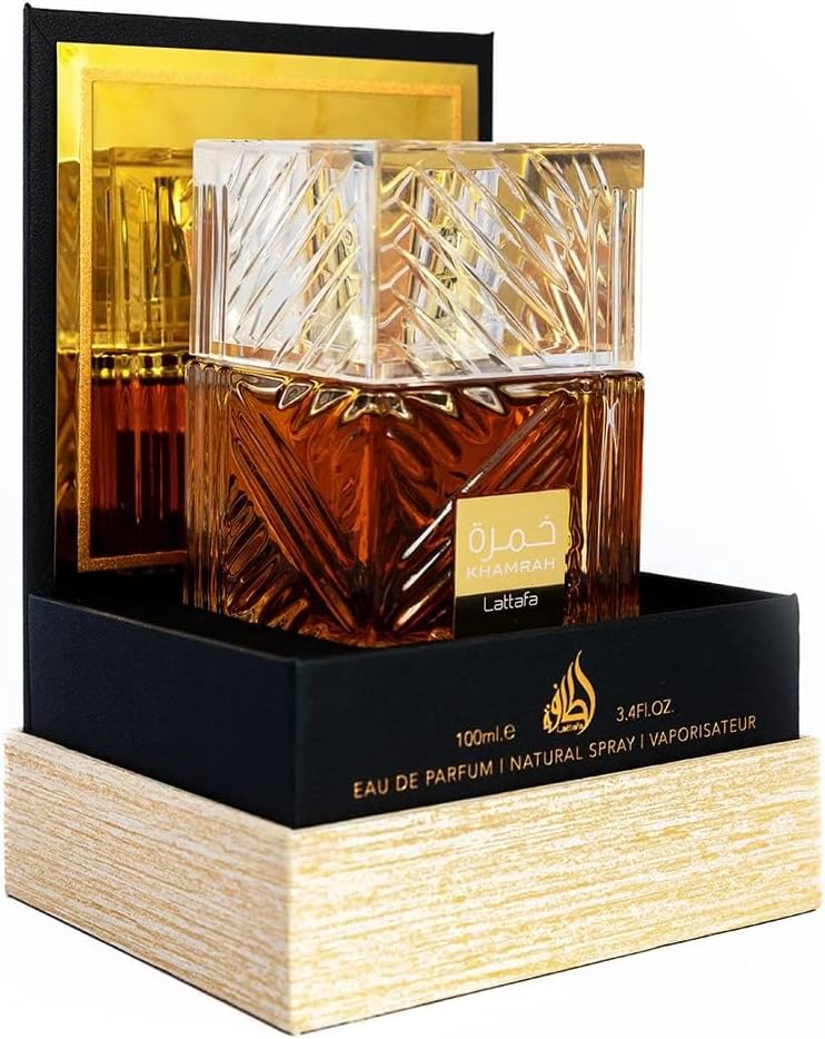 Lattafa Perfumes Khamrah for Unisex Eau de Parfum Spray, 3.4 Ounce / amz