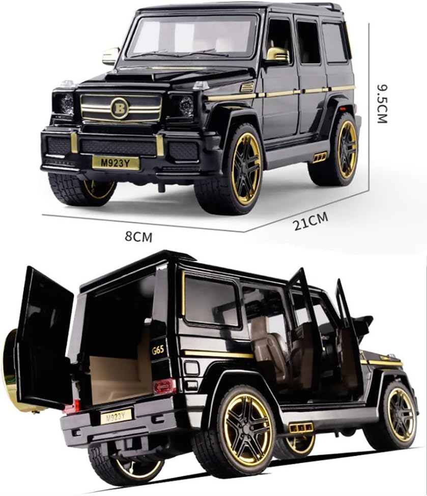 Mercedes-benz G65 Model Die-cast Pull Back Car 1:24 Zinc Alloy Children's Toy with Real Sound and Lights Christmas Gifts for Boys / AMZ