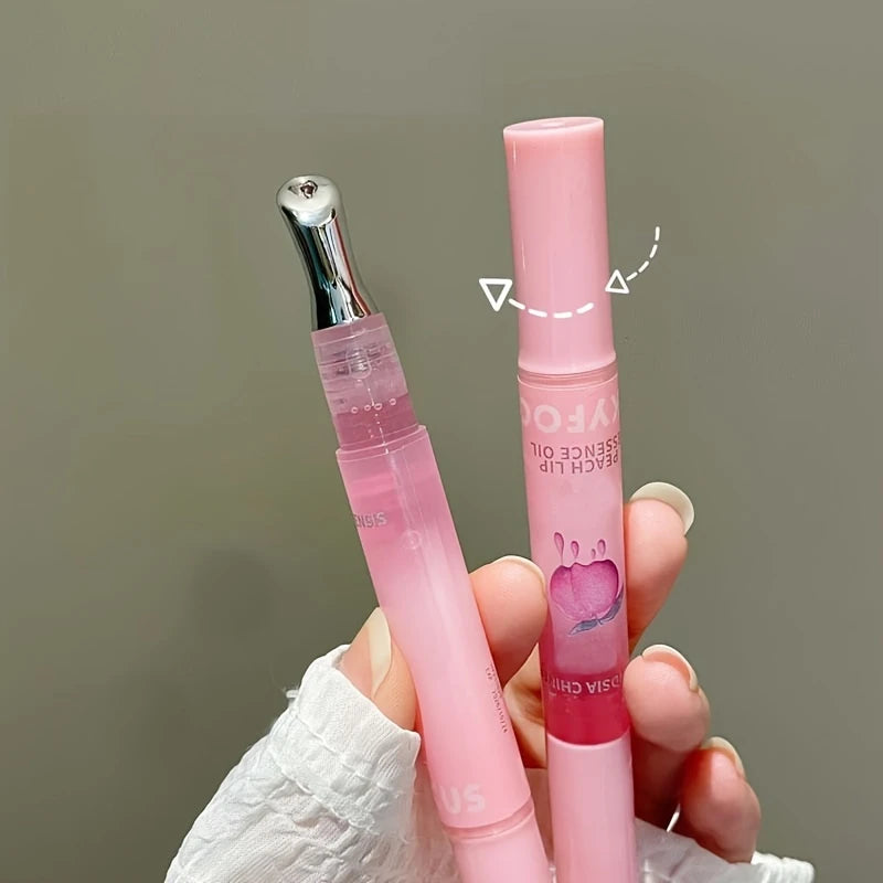 Moisturizing Peach Blossom Lip Oil Peach Blossom Essence Lip Oil, Glossy Finish, Unisex-Adult, Moisturizing Lip Balm with Plant-Based Squalane, Oil-Infused, Suitable for All Skin Types /tm