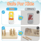 Montessori Toys for 1 to 3-Year-Old Boys Girls Toddlers, Wooden Sorting & Stacking Toys for Toddlers and Kids Preschool, Educational Toys  AMZ