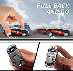 Moonmen 30 Pack Pull Back Cars, Friction Mini Toy Cars Fun Bulk Race Car Set for Kid Ages 3 4 5 6 Years Old, Boys and Girls / AMZ