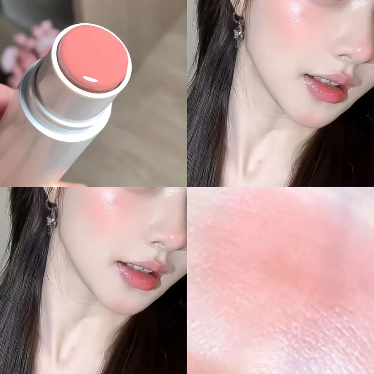 [Natural Nude] HERORANGE Water Gloss Blush Stick | Natural Nude Makeup Highlighter | Creamy Texture | Matte Finish | Light Coverage | Suitable for All Skin Tones | Ideal for Daily Use & Special Occasions / tm