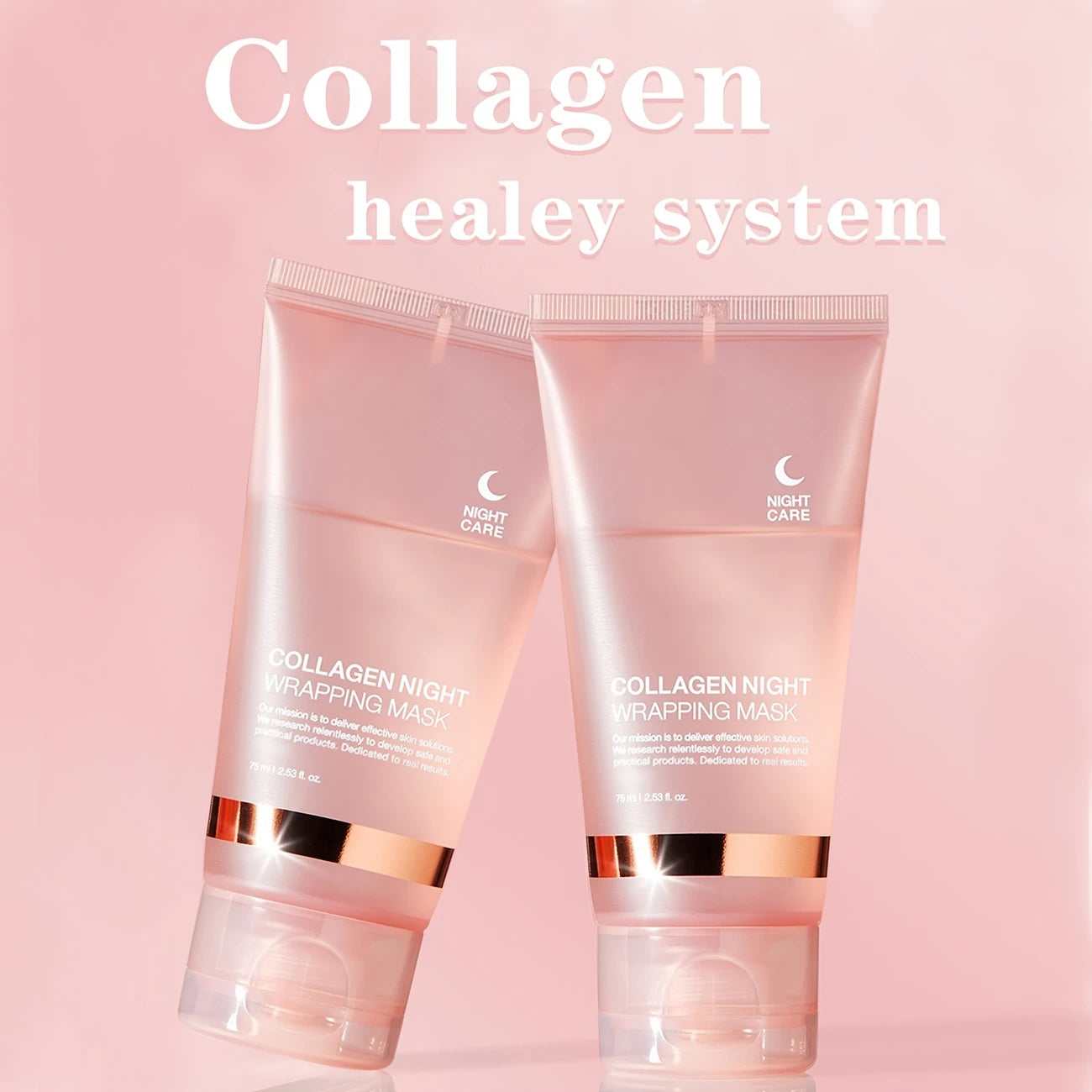 2.5 Fluid Ounces of Collagen Night Moisturizing Mask, Containing Hyaluronic Acid And Niacinamide, Enhances Skin Elasticity, Brightens Complexion, Hydrates, Tightens, And Smooths Fine Lines, Fragrance-Free, Suitable for All Skin Types /tm