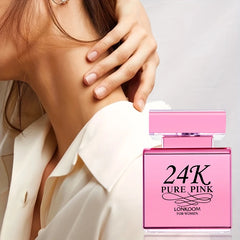 [Pure Pink, 24K Perfume] LONKOOM 24K Pure Pink Eau De Parfum - 100ml, Floral & Fruity Scent /tm